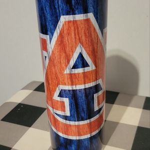 Auburn stainless steel tumbler.